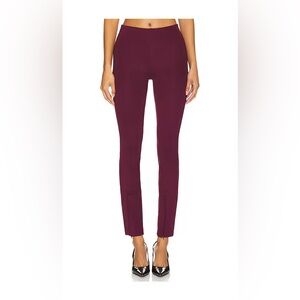 Good American Sculpting Boss Pull On Slim Pants Ox Blood Red